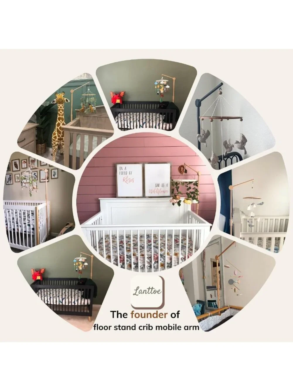 Wooden Crib Mobile Arm - 61
